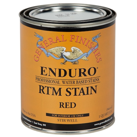 General Finishes 1 Qt Red Enduro RTM Water-Based Wood Stain QRED